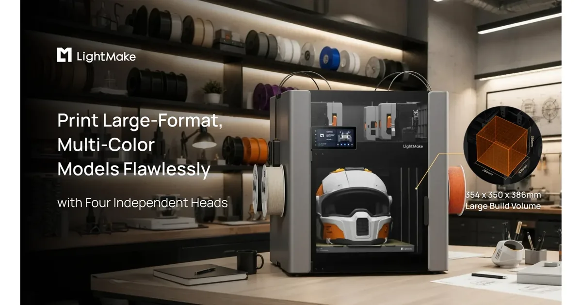 LightMake L4 four-head 3D printer