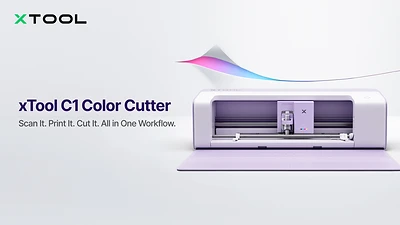 xTool C1 Color Cutter with the tagline "Scan It. Print It. Cut It."